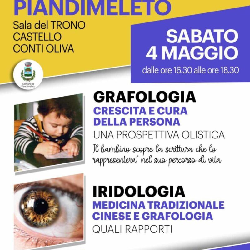 4 Maggio 2024: Grafologia e Iridologia, quali rapporti